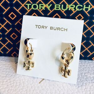 TORY BURCH KIRA MINI HOOPS EARRINGS